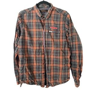 Ben Sherman Button Front Red Plaid Shirt‎ 100% Cotton